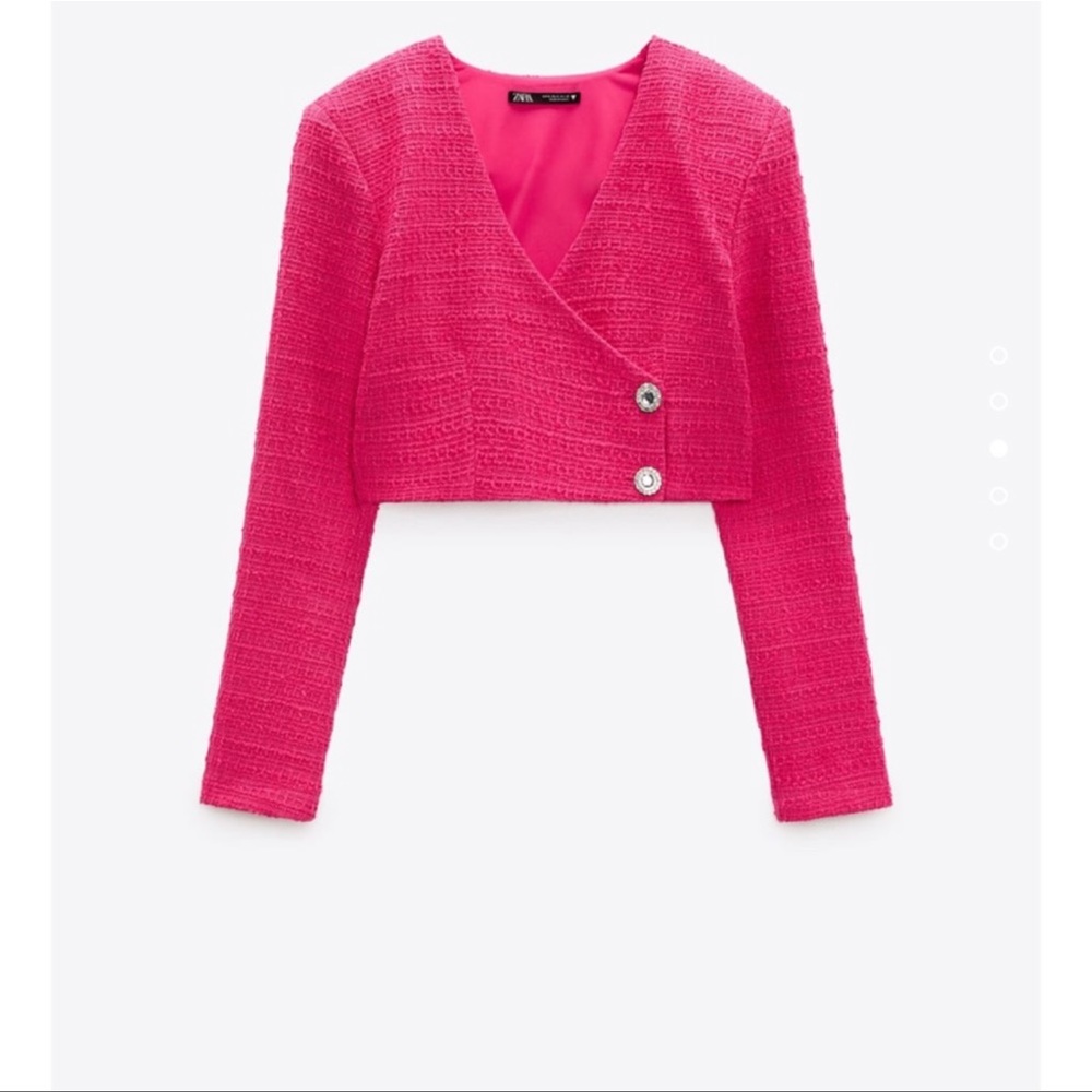 NWT ZARA BLOGGERS FAV STRUCTURED CROP TOP L